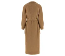 Women's Beige Wool Coat Clothing