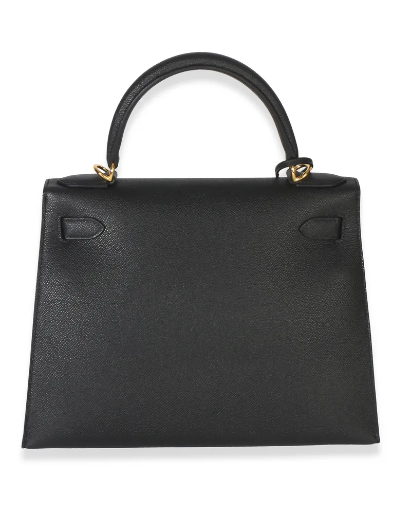Hermès Men's Black Epsom Sellier Kelly 28 Ghw Leather Handbag Bag Black