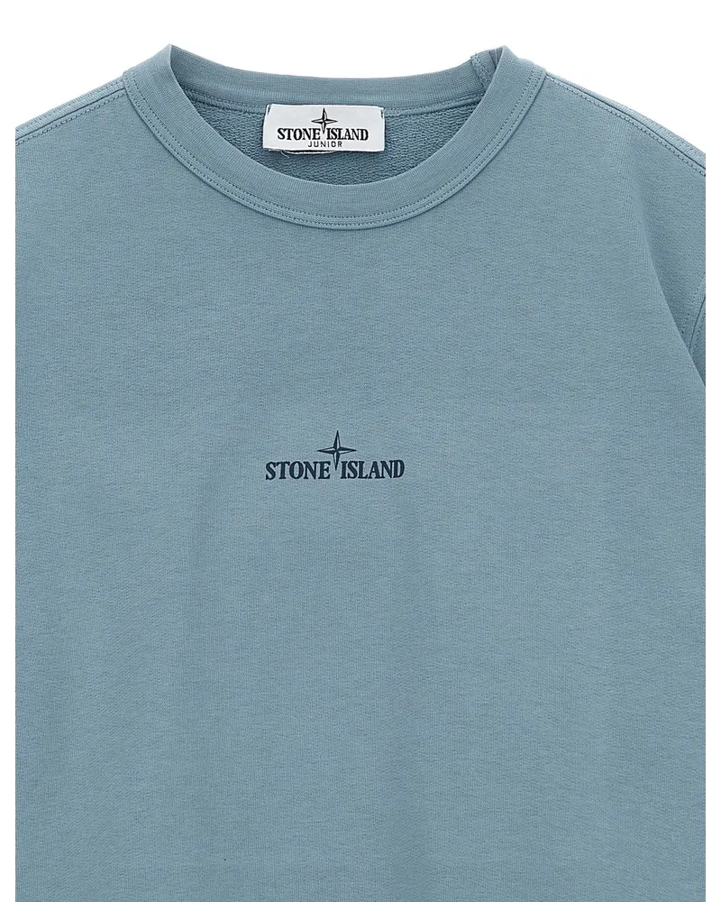 Stone Island Logo-Embroidered Sweatshirt — Blue Blue