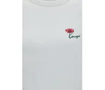 Tulip Embroidered Cotton T-Shirt — White