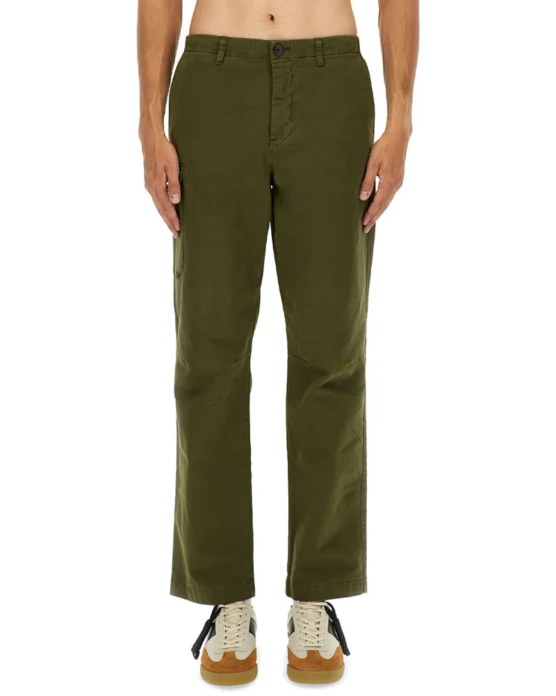 Paul Smith Organic Cotton Cargo Pants — Green Green