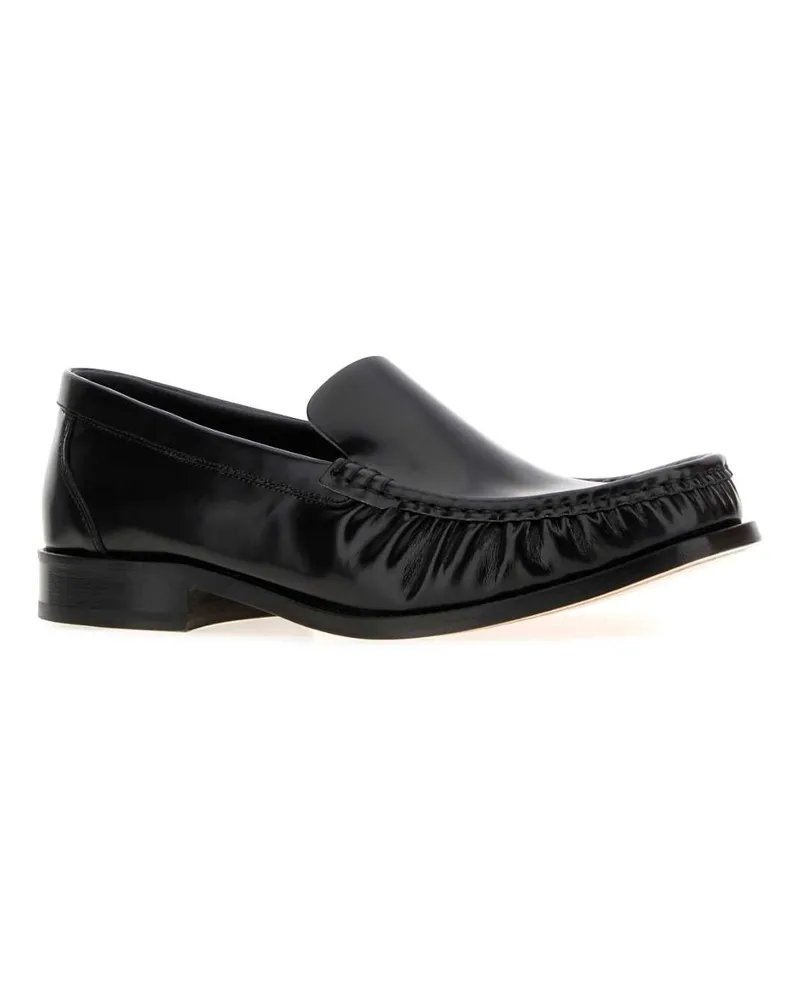 A.P.C. Men's Black Leather Romeo Loafers Noir Mocassini Black