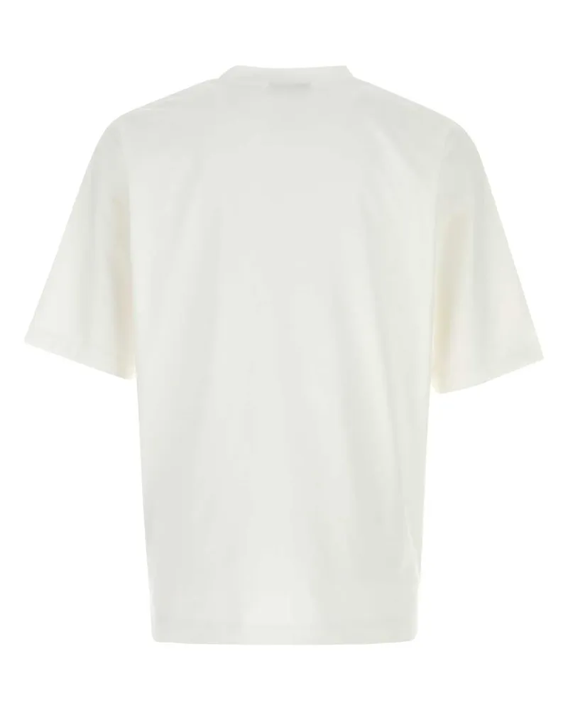 Dsquared2 Men Logo-Embroidered Cotton T-Shirt White White
