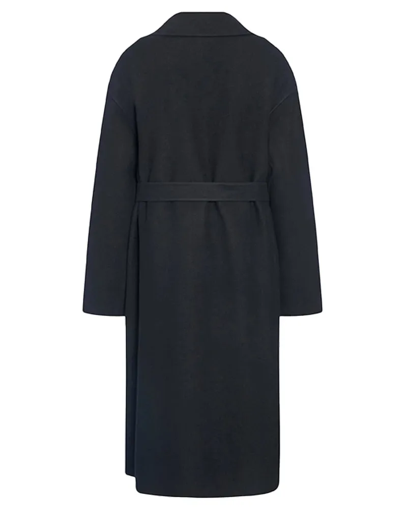 The Row Ciara Coat — Black Black