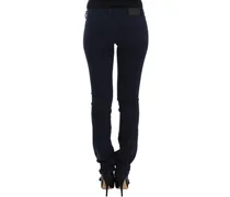 Women's Blue Straight Leg Jeans Cotton Clothing