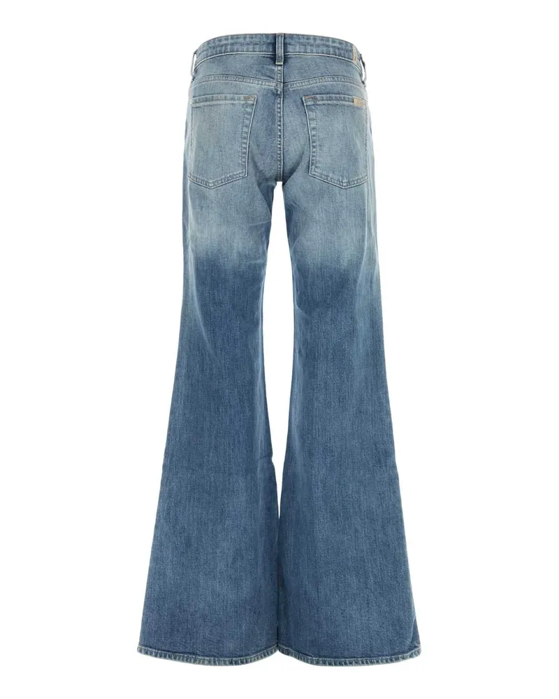 7 for all mankind Women's Jeans Low Flare Azzurro Blue