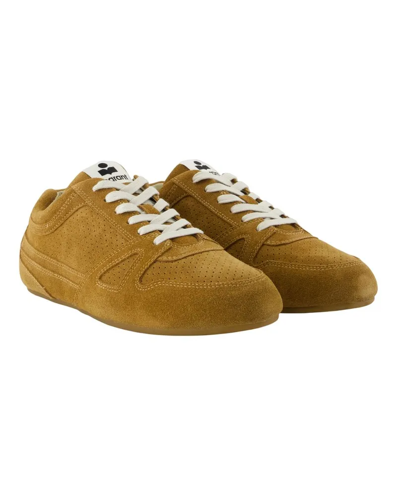 Isabel Marant Men's Sennyh Low Trainers -  Leather Brown Calfskin Shoes Sneakers Brown