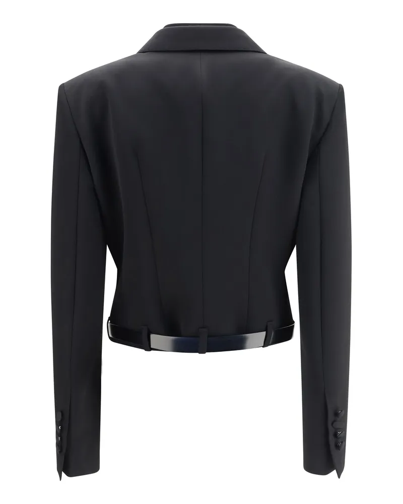 Dolce & Gabbana Women's Sicilia Double-Breasted Wool Gabardine Jacket Nero Blazers & Vests Black