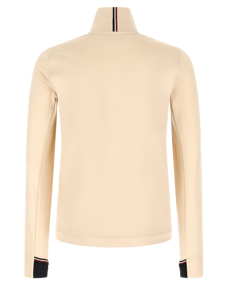 Moncler Polartec® Power Grid Thermal Sweatshirt — Beige Beige