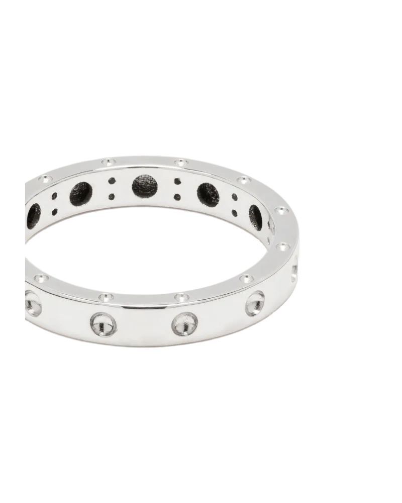 Roberto Coin Women's 18kt White Gold Pois Moi Thin Band Ring Continuty White