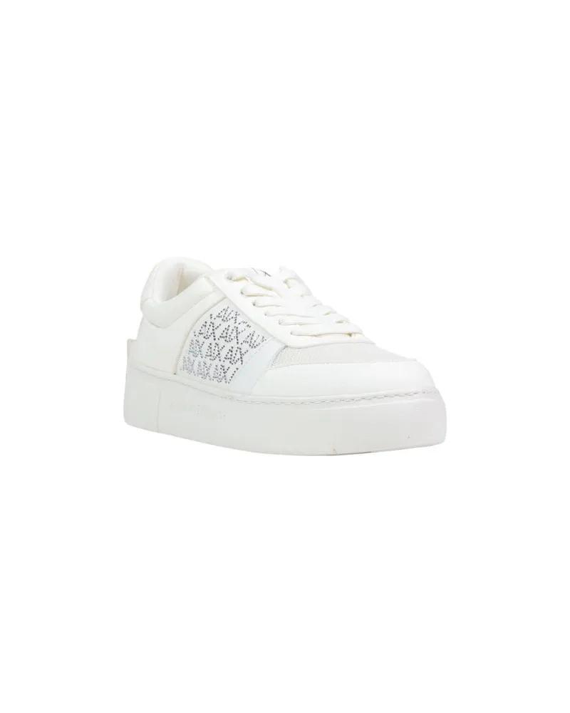 Armani Exchange Logo-Embroidered Polyamide Sneaker — White White