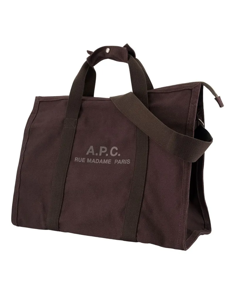 A.P.C. Gym Recuperation Shopper Tote — Brown Brown
