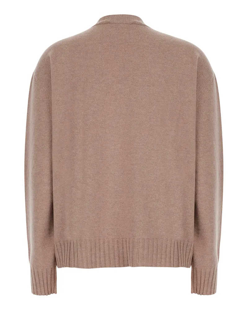 Fabiana Filippi Women's Sweater Wool-Silk-Cashmere Beige Tops Top Beige