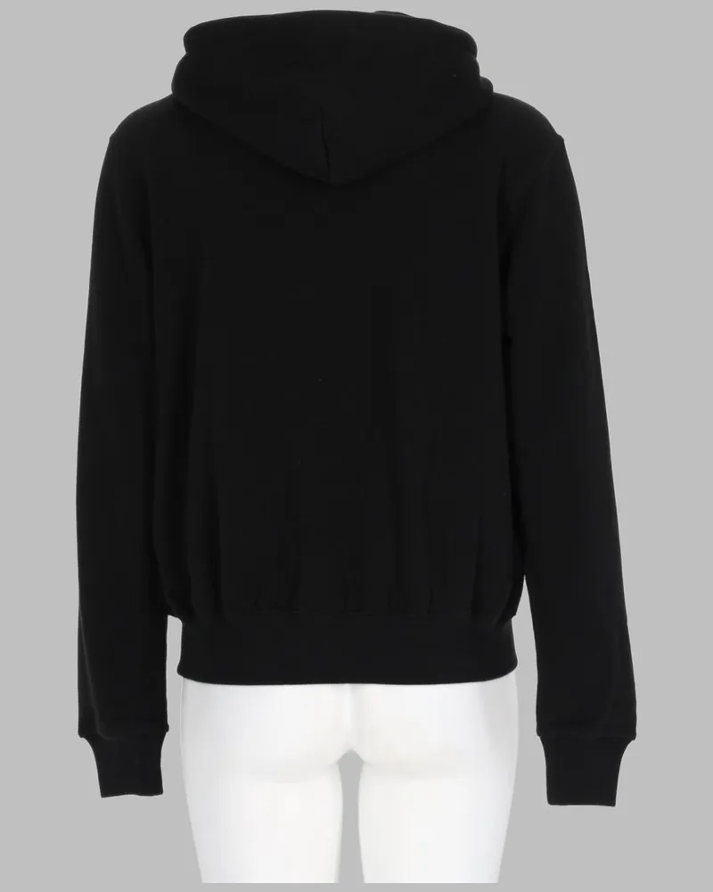 Ralph Lauren Women's Zip-Up Sweatshirt With Logo Black Cotton Sweatshirts Sweater Black