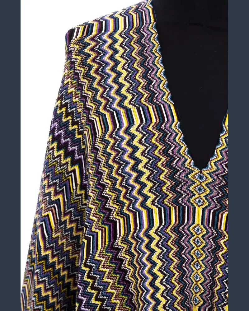 Missoni Multicolor Wool Women Poncho Clothing Multicolor