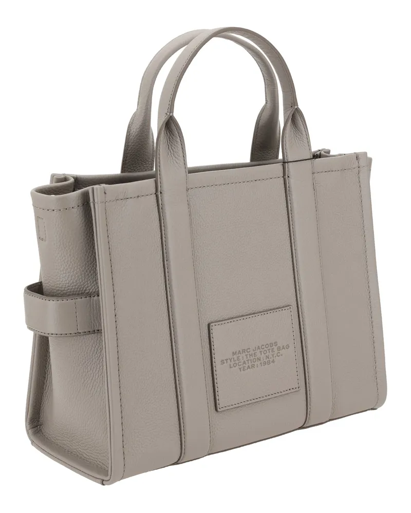 Marc Jacobs Women's Grained Calf Leather Tote Cement Handbags Hand Bags Gray