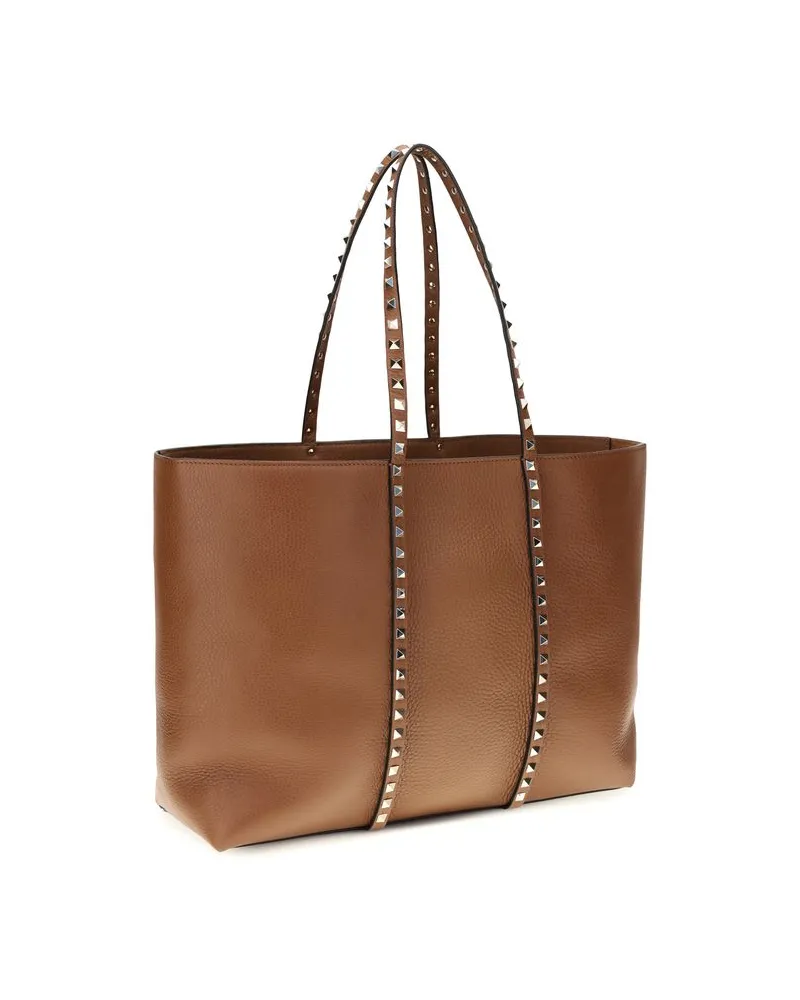 Valentino Garavani Women's Brown Calf Leather Bos Taurus Shoulder Bag Brown
