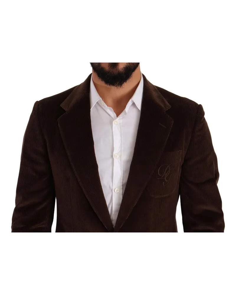 Dolce & Gabbana Brown Corduroy Blazer — Brown Brown