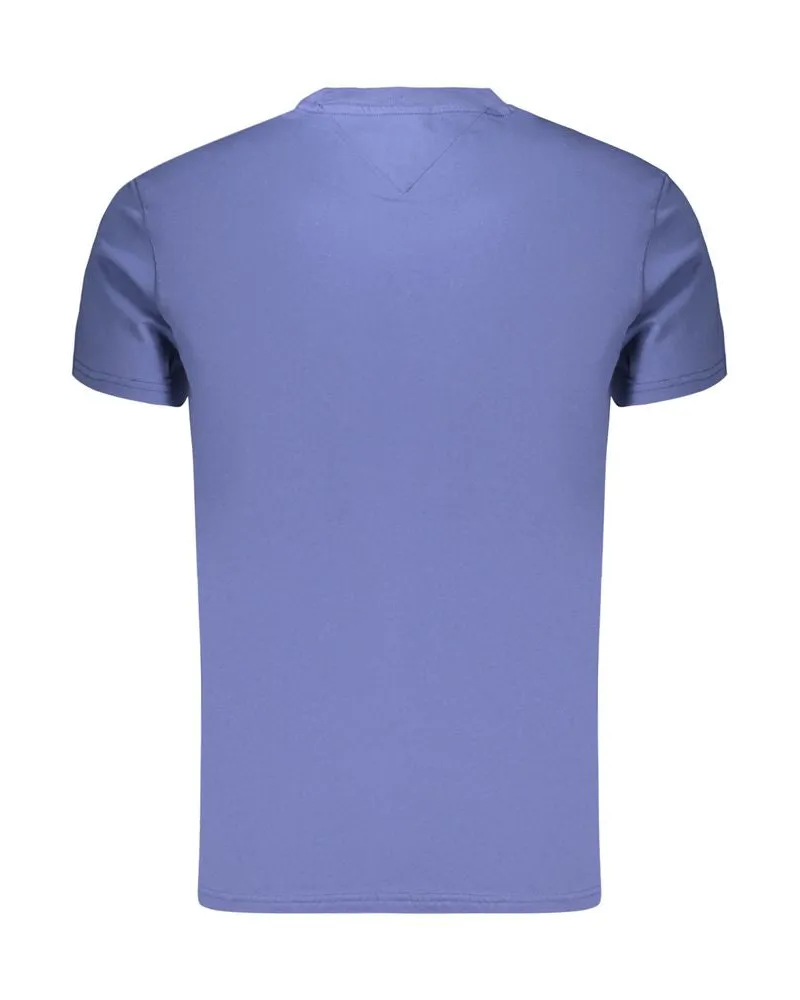 Tommy Hilfiger Logo-Embroidered Cotton T-Shirt — Blue Blue
