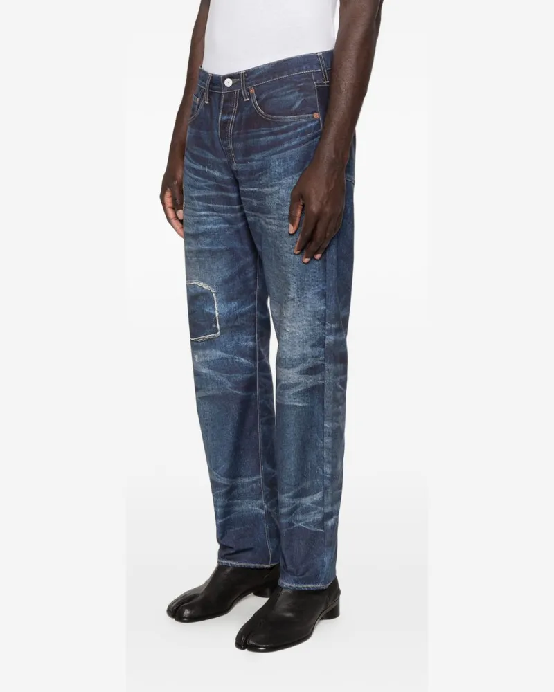 Junya Watanabe Distressed Denim Jeans — Blue Blue