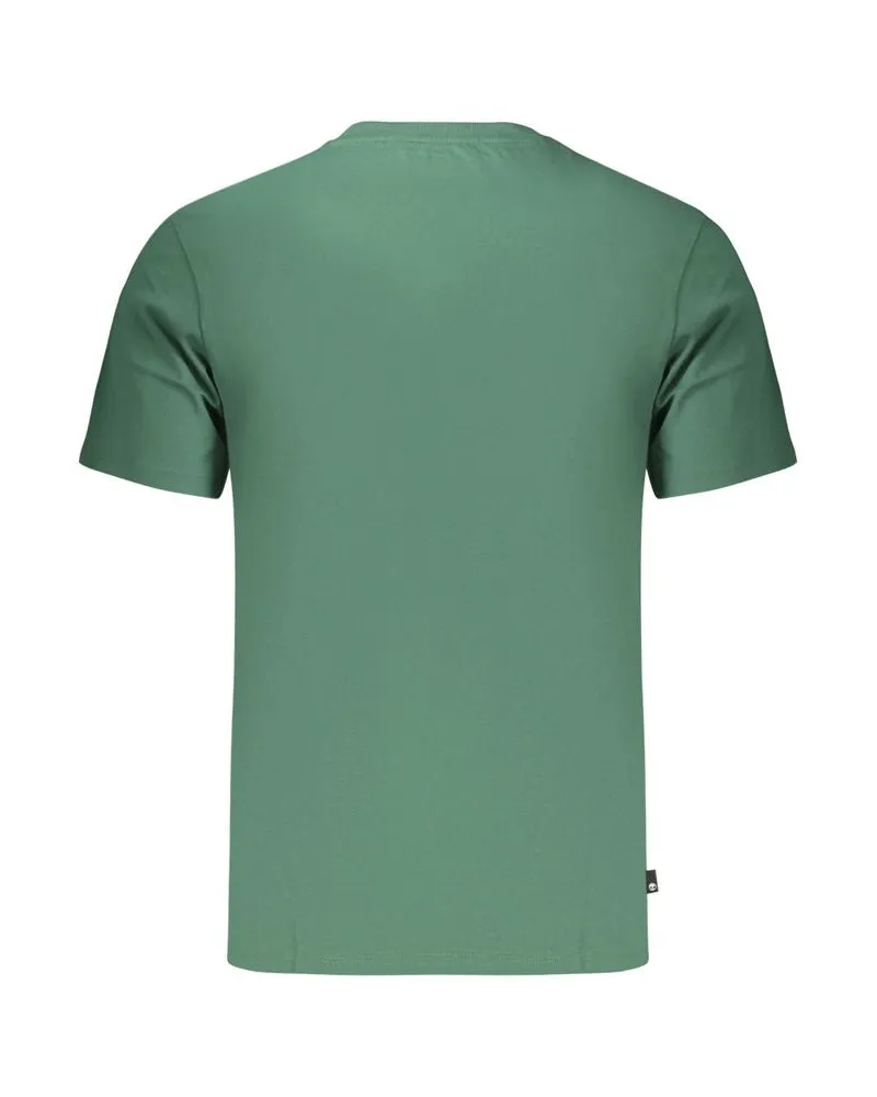 Timberland Logo-Print Cotton T-Shirt — Green Green