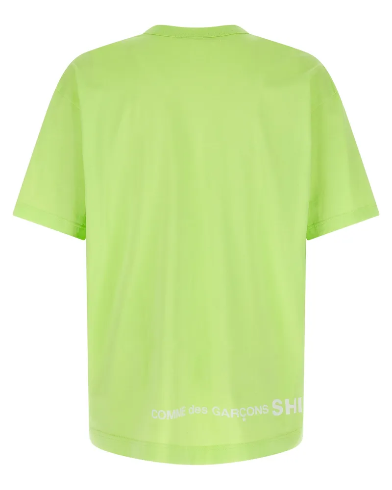 Comme des Garçons Men's Bicolor Cotton T-Shirt Green