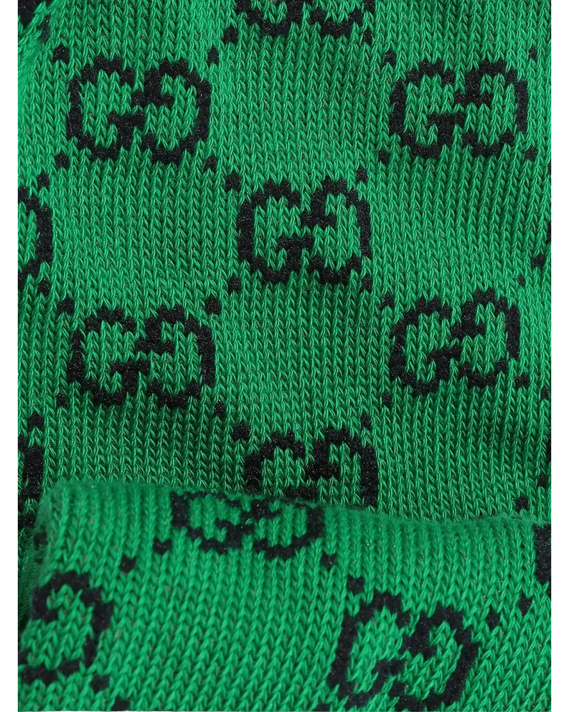 Gucci Monogram Logo Socks — Green Green