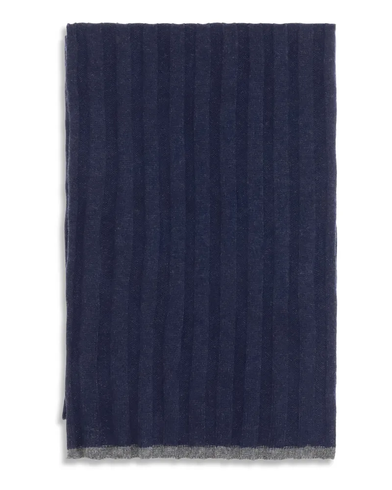 Brunello Cucinelli Men's Cashmere Scarf Navy (capra Hircus) Scarfs Navy
