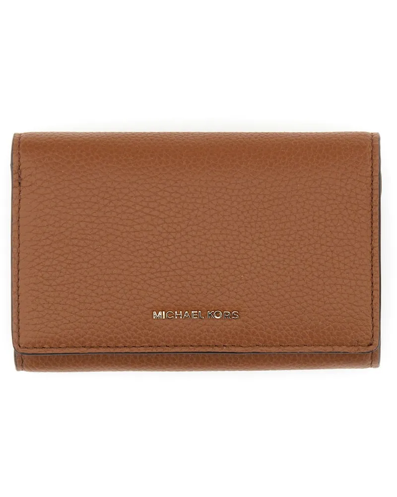 Michael Kors Leather Wallet — Beige Beige