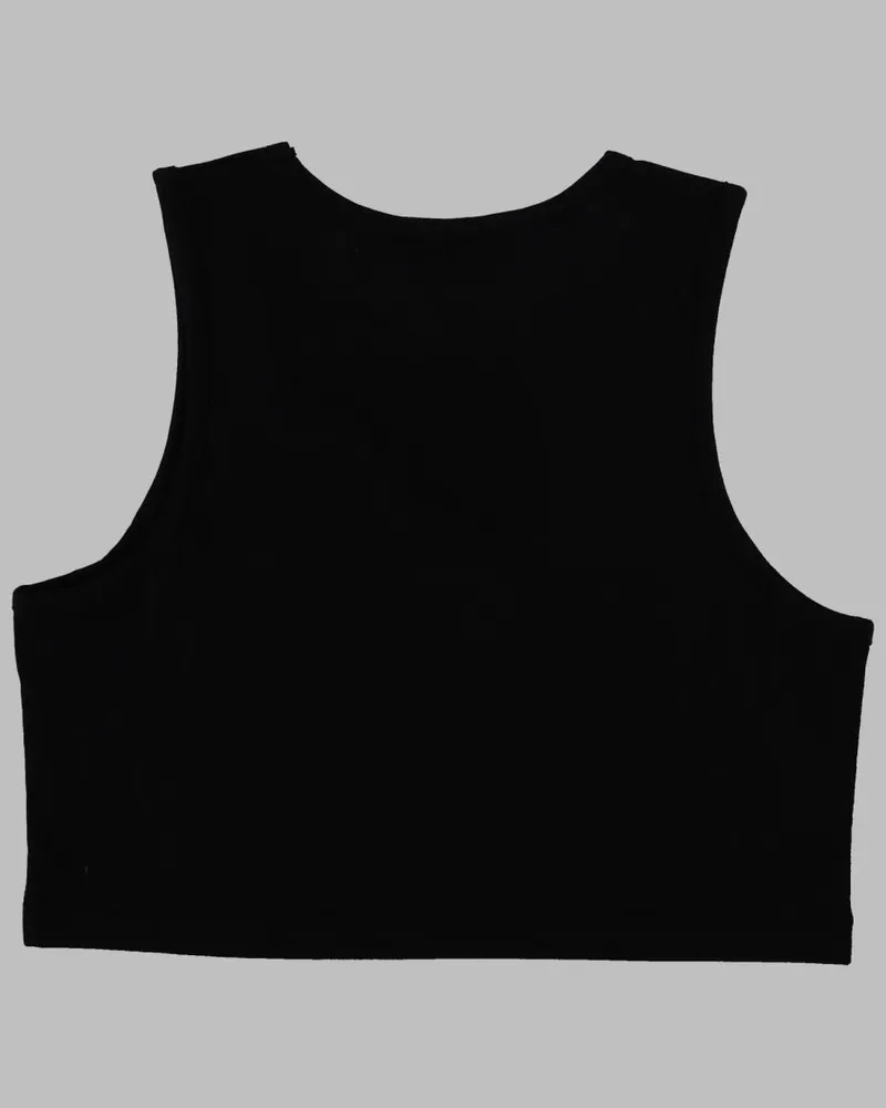 MSGM Cotton Jersey Cropped T-shirt — Black Black