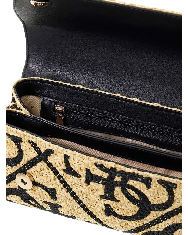 Guess Women's Handbag Natural-Black Polypropylene Bags - Handbags Natural/black Beige
