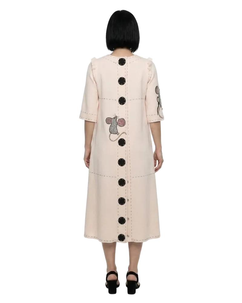 Dolce & Gabbana Women's Cream Polyester Casual Dress Cream
