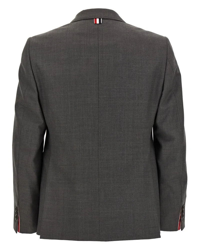 Thom Browne Men's Gray Wool Blazer Clothing Gray