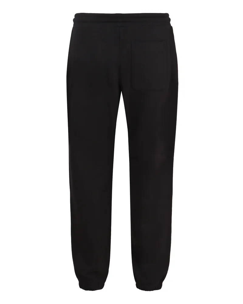 Moncler Men's Logo Detail Cotton Track Pants Black Black
