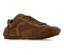 Men's Brown Suede And Re-Nylon Montecarlo Re-Edition 2005 Sneakers Palissandro