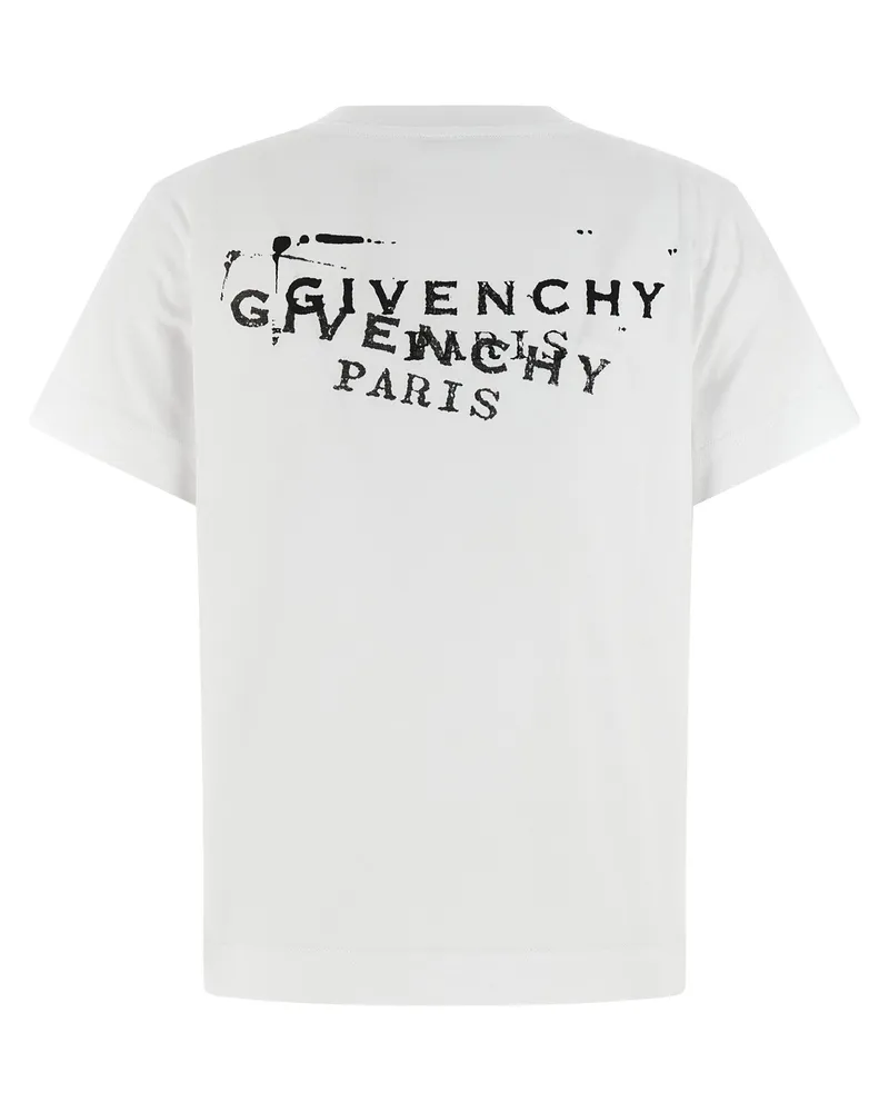 Givenchy Logo-Stamp Print T-Shirt — White White