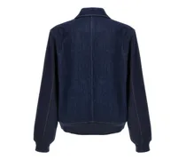 Men's Blue Cotton Denim Jacket Clothing