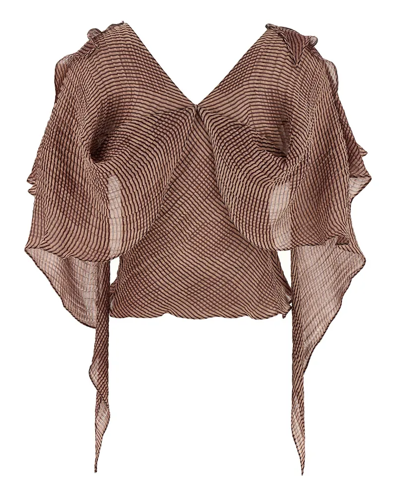 KIKO KOSTADINOV Women's Bordeaux Linen Blouse Bordeaux