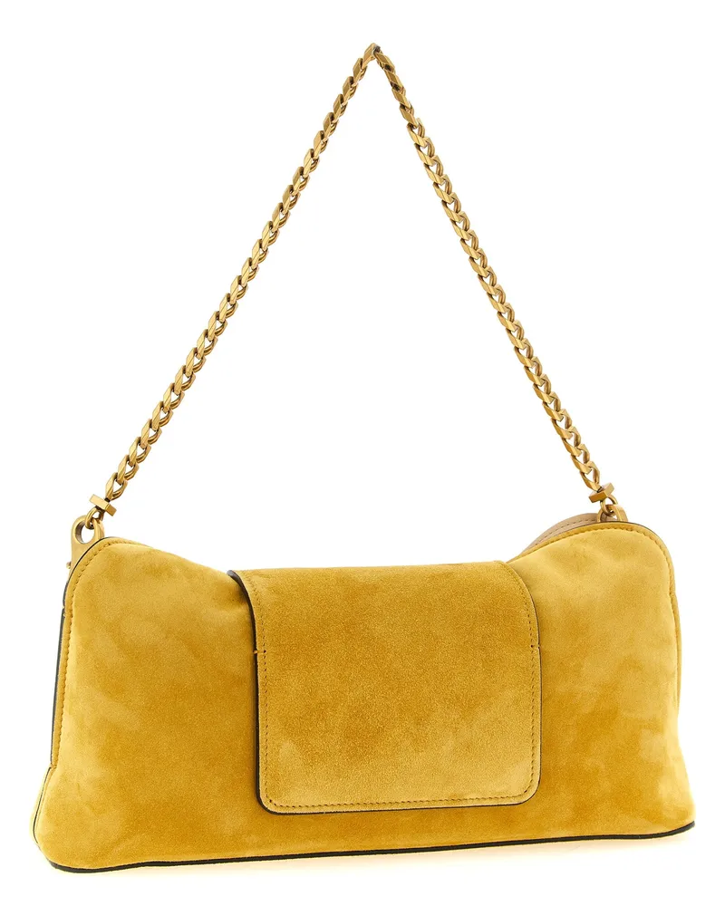 Versace Women's Bicolor Calfskin Clutch Bag Yellow