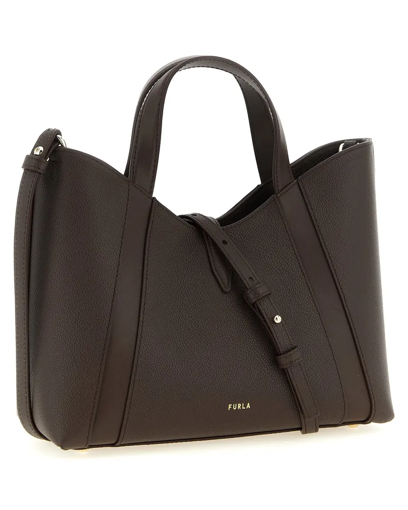 Furla Goccia S Tote Bag — Dark Brown Dark
