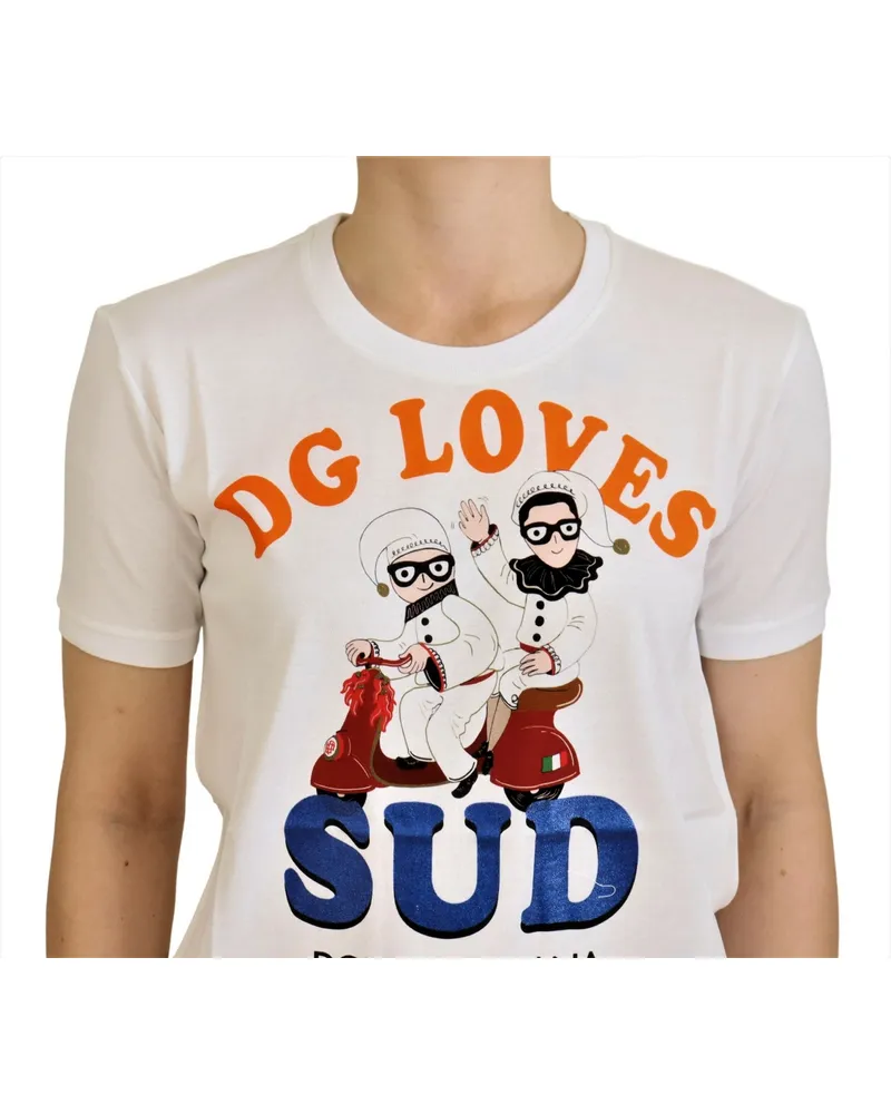 Dolce & Gabbana Women's White Cotton Dg Loves Sud T-Shirt White