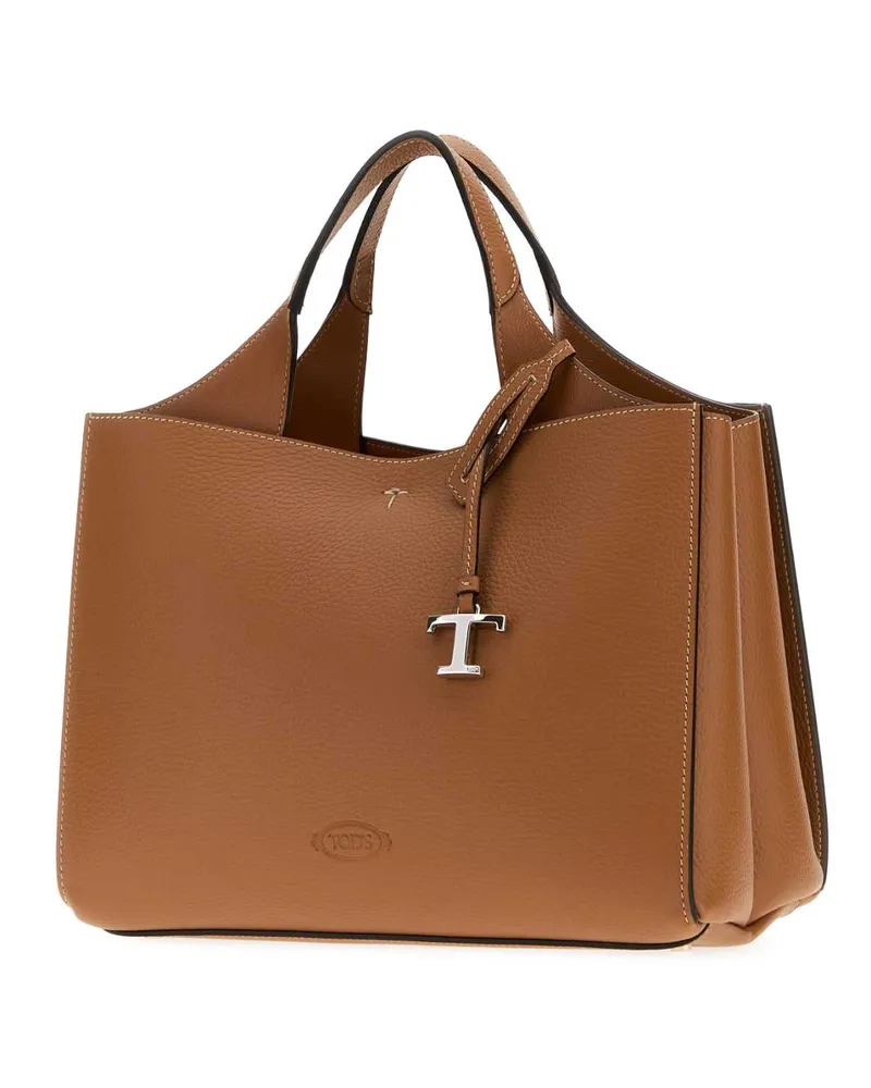 TOD'S Women's Camel Leather Apa Handbag Keniascuro Borse A Mano Bag Brown