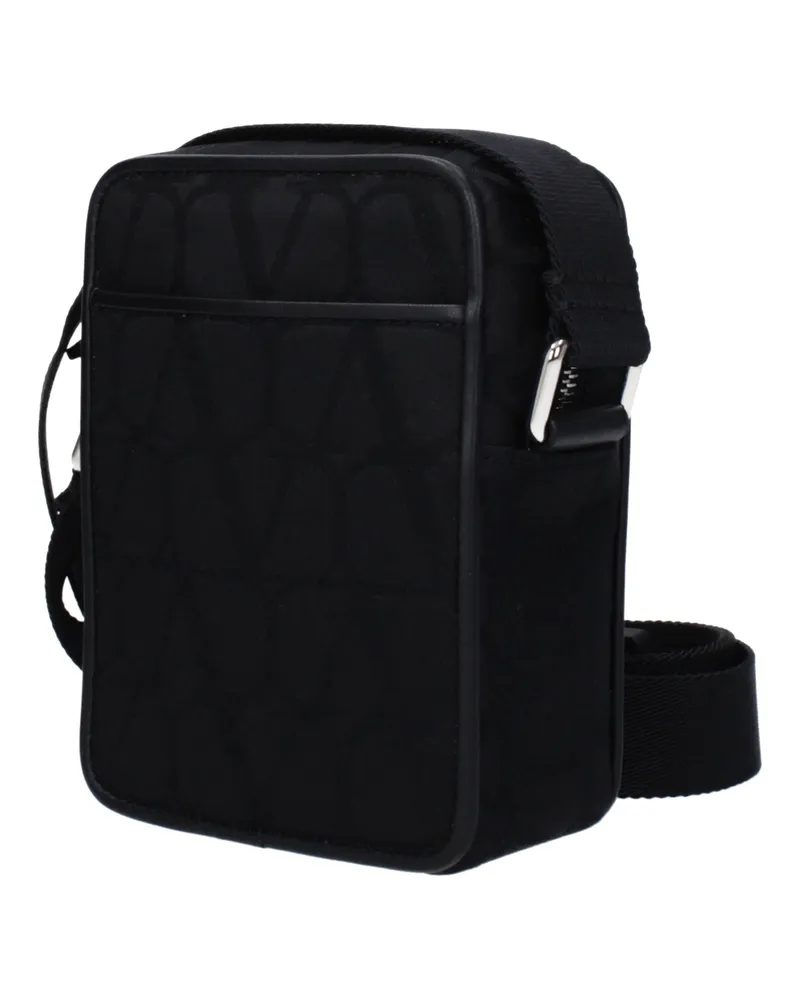Valentino Garavani Men's Black Fabric Crossbody Bag Black