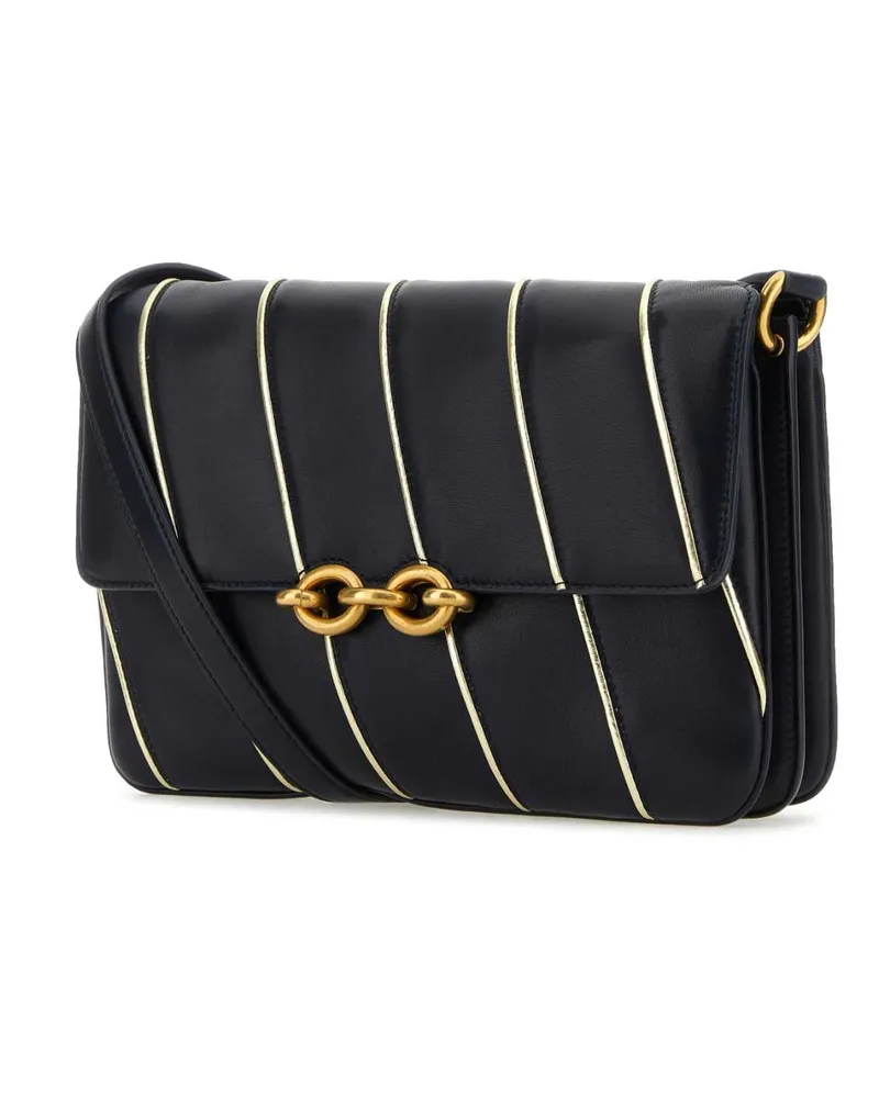 Saint Laurent Women's Le Maillon Shoulder Bag Black Leather Black