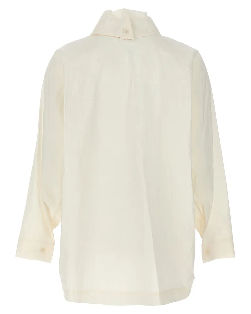 Issey Miyake Women's White Fibers Blouse White