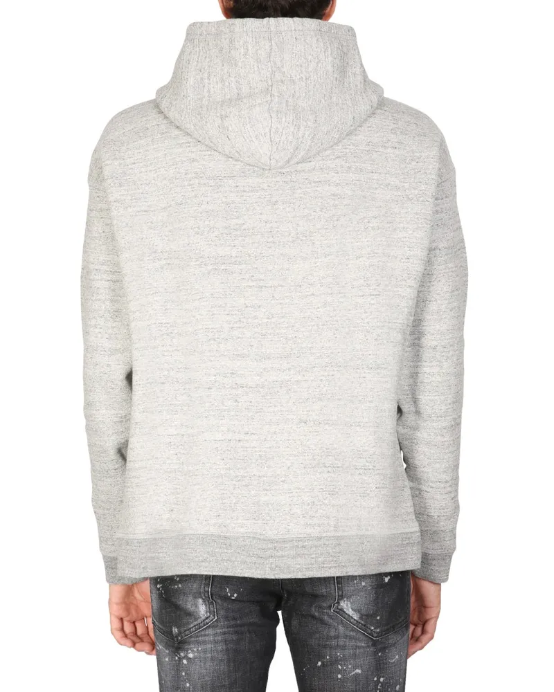 Dsquared2 Camo Patch Anorak Sweatshirt — Gray Gray