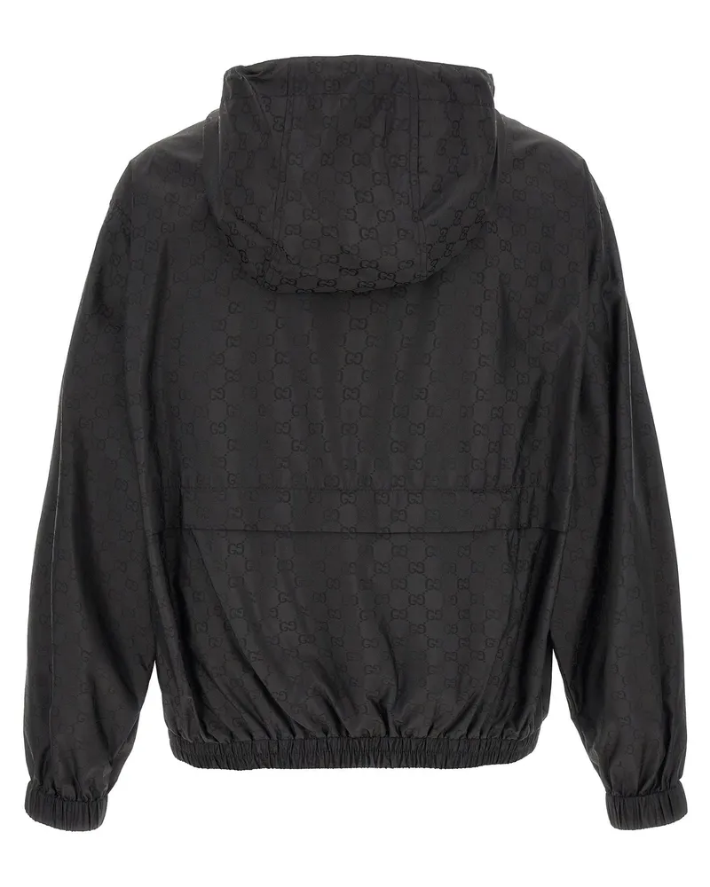 Gucci GG Jacquard Nylon Jacket — black Black