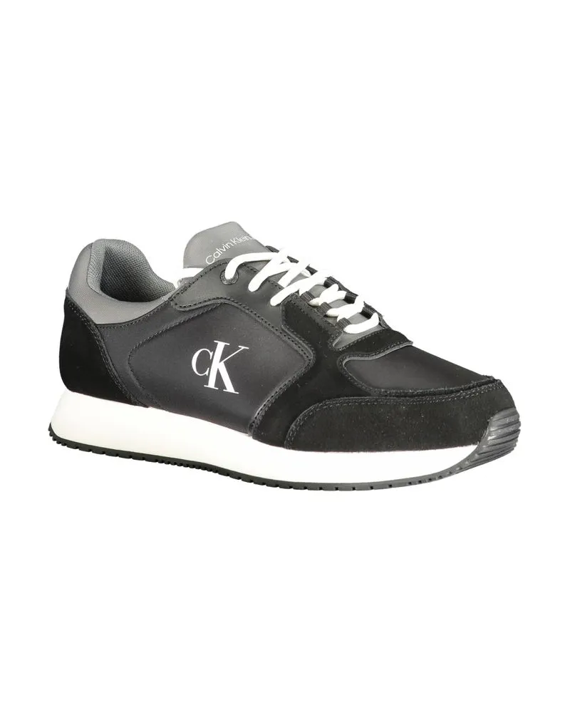 Calvin Klein Mixed Material Low-Top Sneaker — Black Black