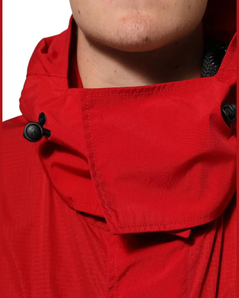 Dolce & Gabbana Hooded Nylon Parka — Red Red