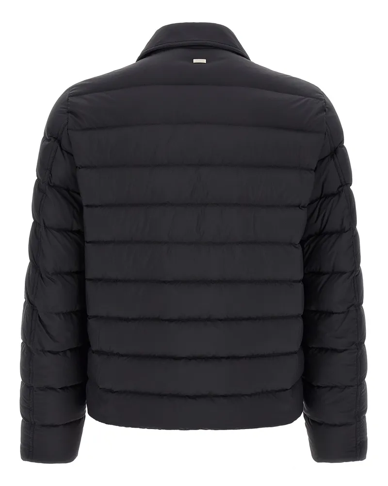 Herno Quilted Polyamide Down Jacket — Black Black